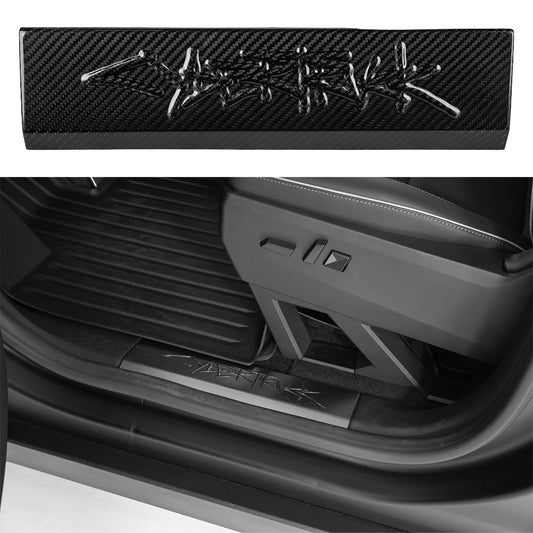Cybertruck Performance Look Dry Carbon Fiber Front Door Sill Trim (1 Pair)