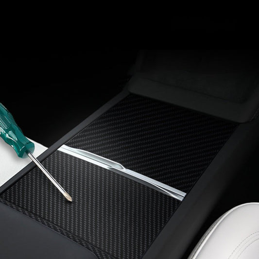 Real Carbon Panel Console Wrap for Tesla Model 3 Highland & Model Y Juniper