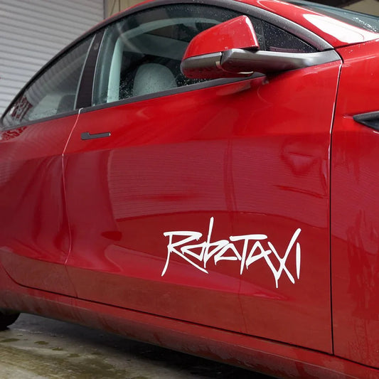 Reflective Robotaxi Decal | Tesla Body & Window Waterproof PVC Sticker