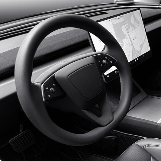 Alcantara Steering Wheel Panel for Model 3 Highland / Y Juniper | 2 Options