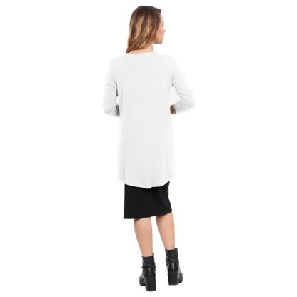 Hi-Lo Flowing 3/4 Sleeve Modest Tunic Top