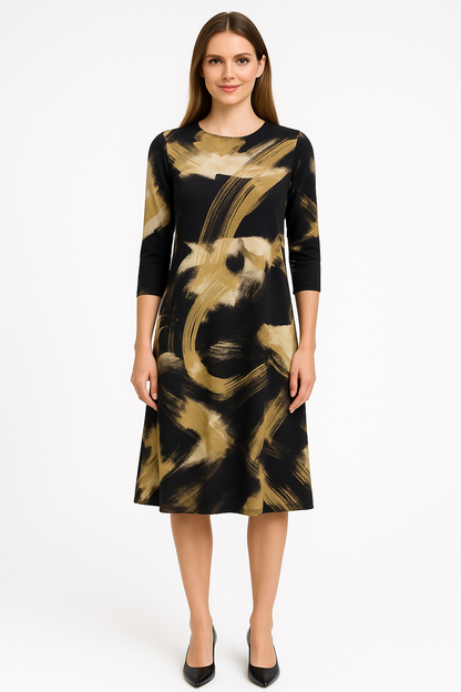 Past The Knee T-Shirt Dress - Comfortable A-Line Silhouette