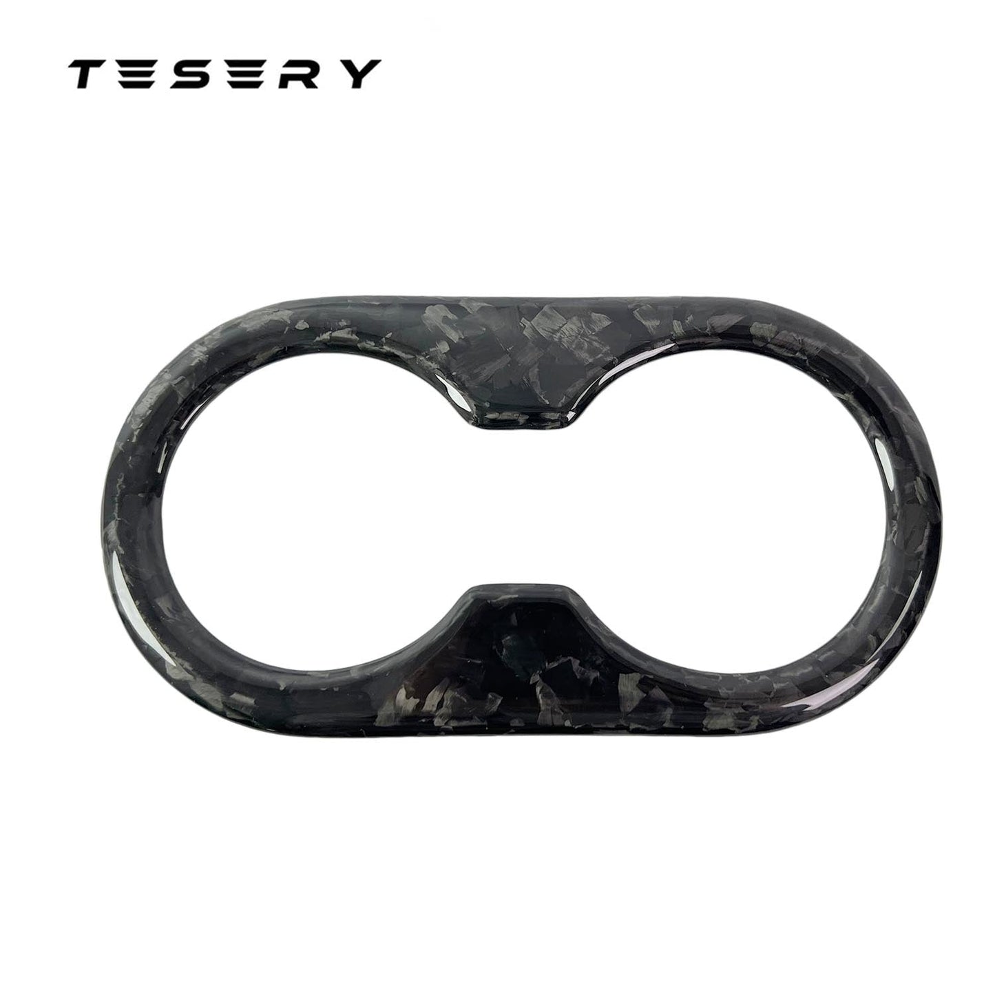 Backseat Cup Holder for Tesla Model 3 Model Y - Carbon Fiber Interior Mods