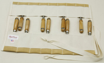 Canvas Tool Roll 17 Opposing & Staggered Pockets