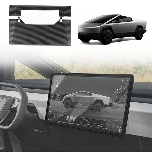 Cybertruck Display Back Overlay | Real Dry Carbon Fiber Center Screen Cover