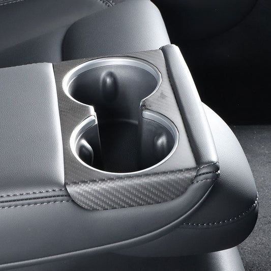 Dry Carbon Fibre Cup Holder Cover for Tesla Model 3 Highland / Model Y Juniper