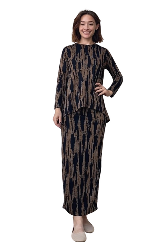 Long Printed Stretch Maxi Pencil Skirt