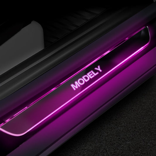 LED Colorful Lights Illuminated Door Sills for Tesla Model Y/3/S/X