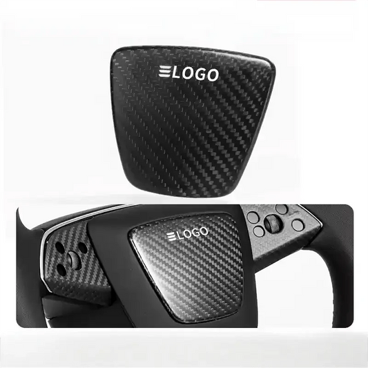 Real Dry Carbon Fiber Airbag Trim Cover for Model Y Juniper & Model 3 Highland