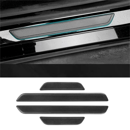 Real Dry Carbon Fiber Door Sill Strip Cover for Model 3 / Y