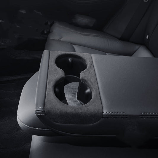 Alcantara Rear Cup Holder Cover for Model 3 Highland | Water-Resistant
