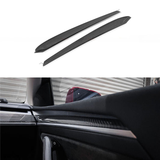 Repalcement Real Carbon FiberDoor Trim Panel for Model 3/Y