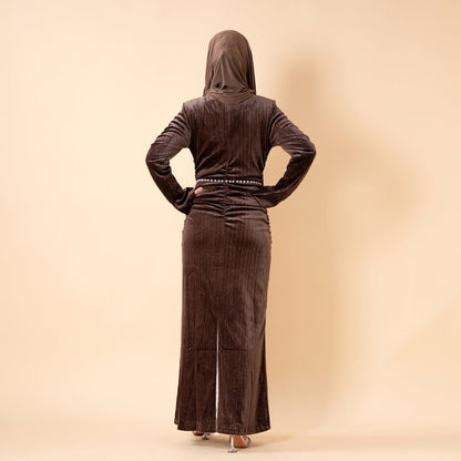 Shimmer Velvet Ruched Mermaid Gown(MA358)