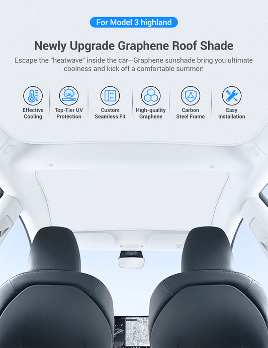 Glass Roof Sunshade for Tesla Model 3 | TESERY