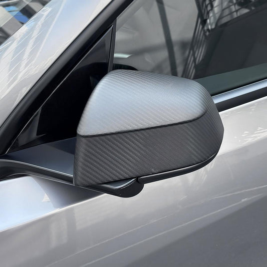 Carbon Fiber Mirror Covers for Model 3 / Y | 3 Finishes | 3M Adhesive