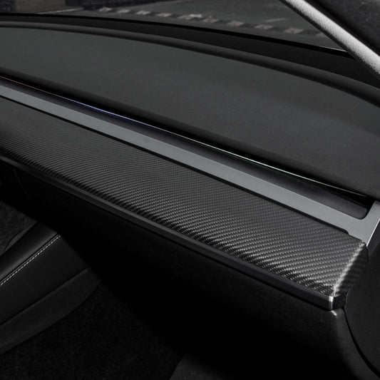 TESERY Tesla Model 3 / Y Dashboard Cover - Dry Carbon Fiber Interior Mods