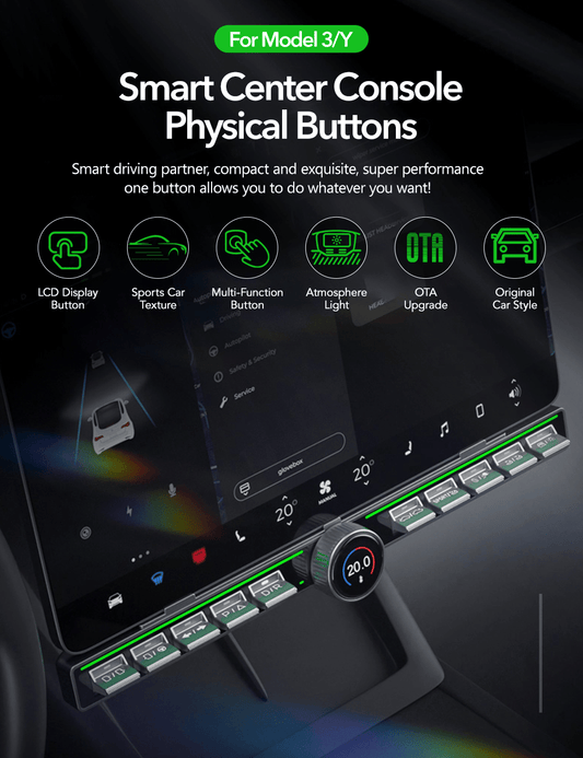 TESERY Toggle Physical Buttons for Model 3 Highland / Model Y Juniper