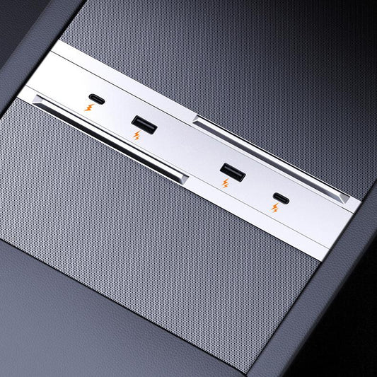 65W USB Hub for Model 3 Highland/Model Y Juniper | Dual USB-C + Dual USB-A | Fast Charging